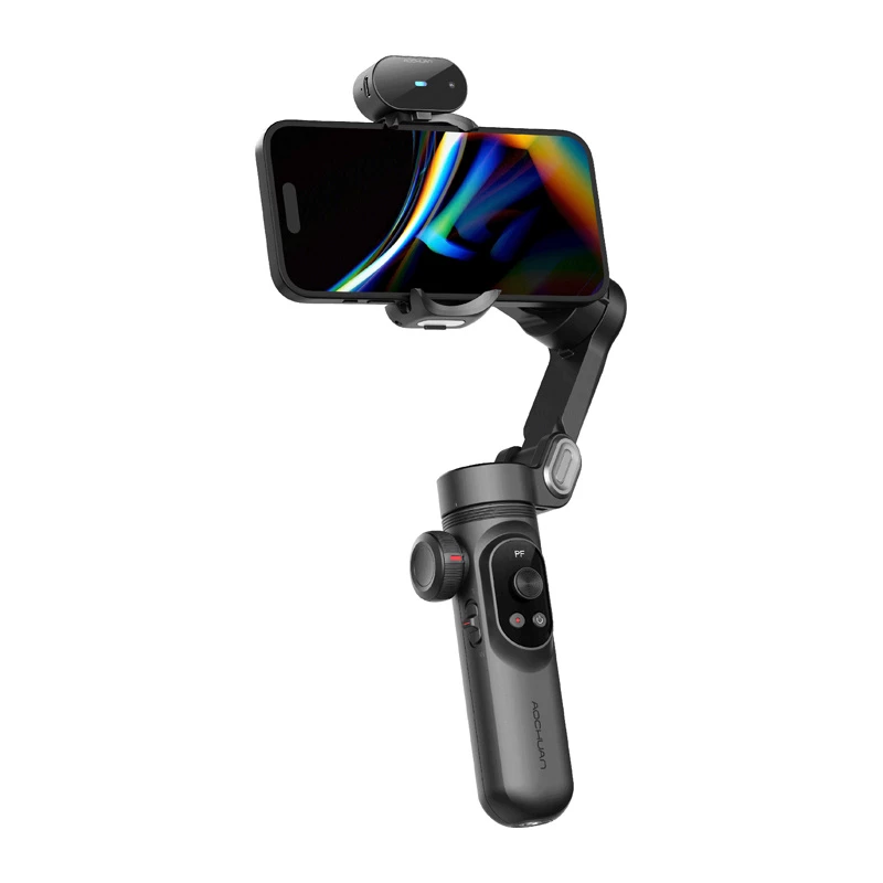 AOCHUAN Smart X Pro estabilizador gimbal de 3 ejes con seguimiento IA y control por gestos para smartphone, negro