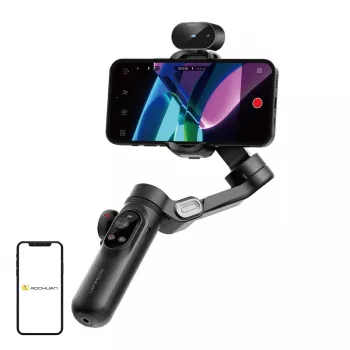 AOCHUAN Smart X Pro estabilizador gimbal de 3 ejes con seguimiento IA y control por gestos para smartphone, negro