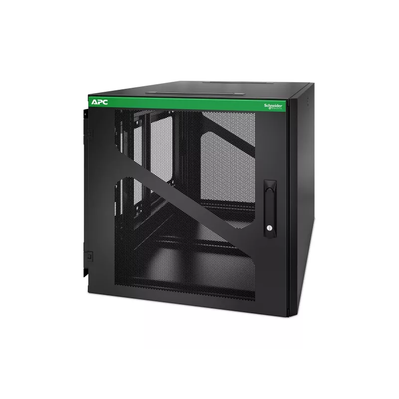 APC NetShelter armario rack de pared 12U con profundidad SAI lateral, negro