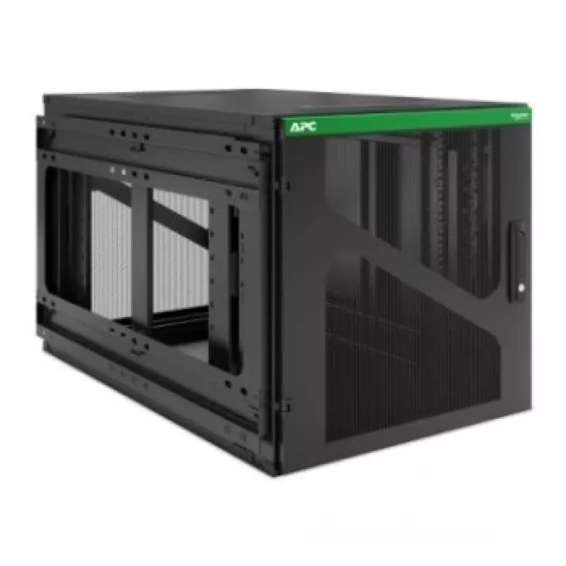 APC NetShelter armario rack de pared 12U con profundidad SAI lateral, negro
