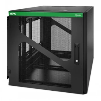 APC NetShelter armario rack de pared 12U con profundidad SAI lateral, negro