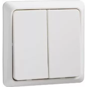 APC Schneider Electric Merten System M conmutador, blanco polar termoplástico, 10AX 250V, empotrar, IP20, bornes de tornillo, libre de halógenos 506254