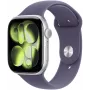 Apple Watch Series 11 (2025) GPS 46mm Caja de aluminio plateado con correa deportiva Purple Fog M/L