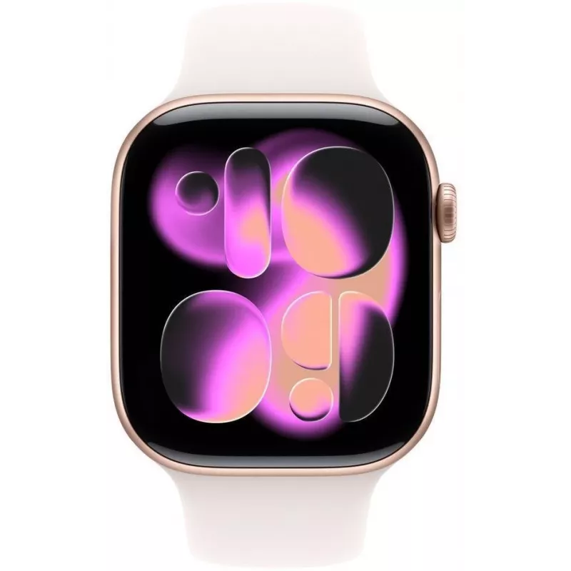 Apple Watch Series 11 GPS 46mm caja de aluminio oro rosa con correa Sport Light Blush - S/M, modelo A3333, MEV64RK/A