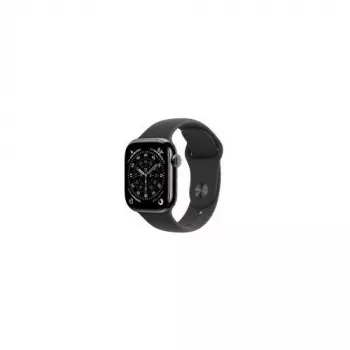 Apple Watch Series 11 GPS + Cellular 42mm caja de titanio slate con correa deportiva negra S/M MF8R4WF/A