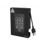 Disco duro externo Apricorn Aegis Padlock Fortress A25-3PL256-500F - 500GB - USB 3.2 Gen 1 - cifrado por hardware AES 256-bit - negro