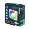Arctic BioniX P12 A-RGB White pack de 3 – ventilador de caja PWM de 120mm con RGB direccionable y Daisy Chain, 450-3000 rpm