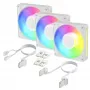 Arctic BioniX P12 A-RGB White pack de 3 – ventilador de caja PWM de 120mm con RGB direccionable y Daisy Chain, 450-3000 rpm