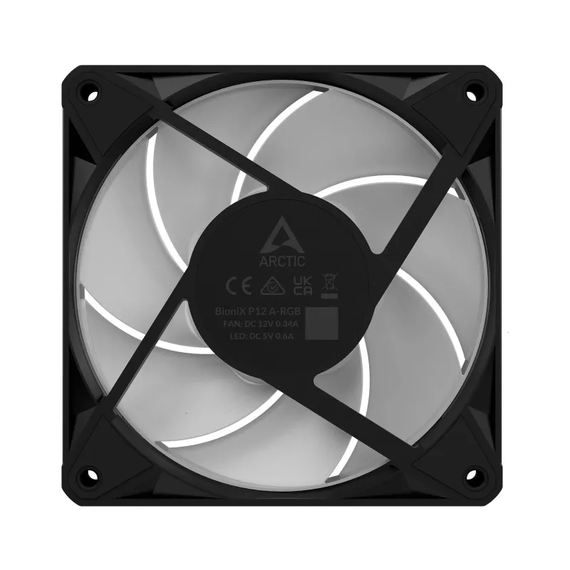 Ventilador Arctic BioniX P14 A-RGB 140 mm PWM pack de 3 - negro - RGB direccionable, 2500 rpm, 186 m³/h