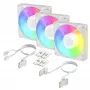 Arctic BioniX P14 A-RGB (blanco) pack de 3 | Ventilador de caja de 140 mm PWM con iluminación A-RGB, 400-2500 rpm