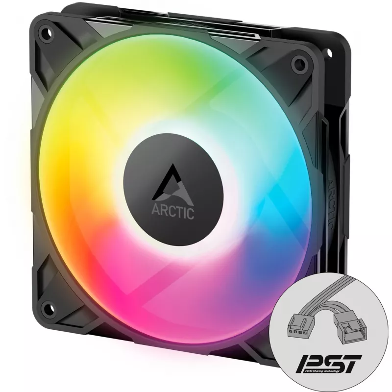 ARCTIC P12 PRO A-RGB LN pack de 3 negro 120 mm ventilador de caja