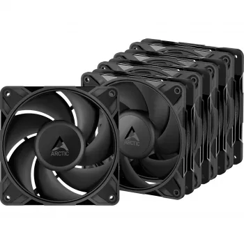 ARCTIC P12 PRO PST LN ventilador de carcasa 120 mm, pack de 5, negro