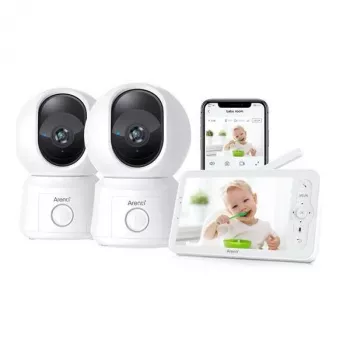 Arenti AInanny B2 Kids Set, vigilabebés 1080P WiFi con doble cámara y LCD