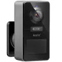 Arenti POWER1Q Cámara de seguridad inteligente con batería 2K, detección de personas por IA, visión nocturna en color, IP65, Negro