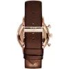 ARMANI AR0387 cronógrafo de hombre de cuarzo 42mm esfera negra correa de piel
