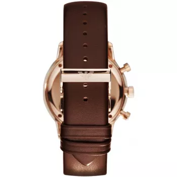 ARMANI AR0387 cronógrafo de hombre de cuarzo 42mm esfera negra correa de piel