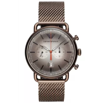 ARMANI AR11169 Reloj de hombre cronógrafo 43 mm esfera negra correa de piel