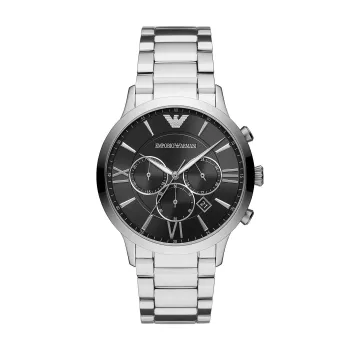 Armani AR11208 Reloj cronógrafo de cuarzo hombre 44mm esfera azul piel marrón
