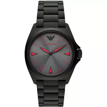 ARMANI AR11393 reloj de hombre analógico de cuarzo 40mm caja de acero inoxidable correa de piel negra