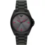 ARMANI AR11393 reloj de hombre analógico de cuarzo 40mm caja de acero inoxidable correa de piel negra