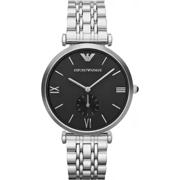 ARMANI Reloj de cuarzo analógico hombre AR1676 40mm esfera negra correa de piel
