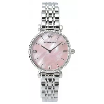 Armani AR1779 Reloj de mujer 32mm Oro rosa Acero inoxidable Piel marrón