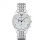 ARMANI AR1879 Reloj de cuarzo analógico para hombre 43mm caja de acero inoxidable correa de piel negra