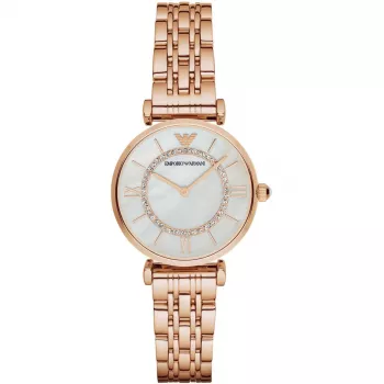 Reloj de cuarzo de mujer ARMANI AR1909 32mm acero inoxidable tono rosa oro