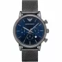 ARMANI AR1979 reloj cronógrafo de cuarzo hombre 46mm esfera negra correa de piel