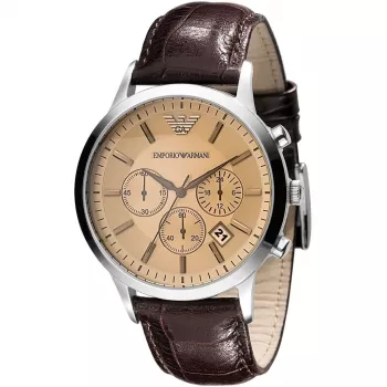 Armani AR2433 reloj cronógrafo de cuarzo hombre 43mm acero inoxidable esfera azul