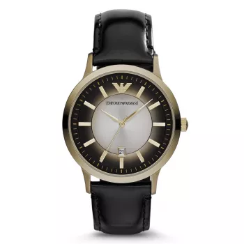 Armani AR2468 Cronógrafo hombre con esfera azul y caja de acero inoxidable, 40 mm