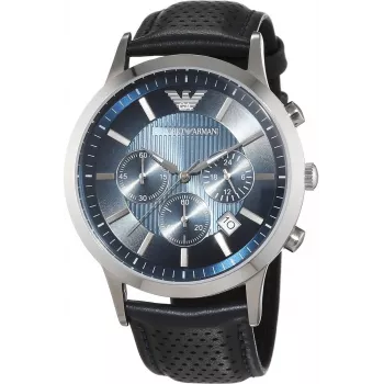 Armani AR2473 Reloj cronógrafo para hombre 43mm acero inoxidable esfera azul
