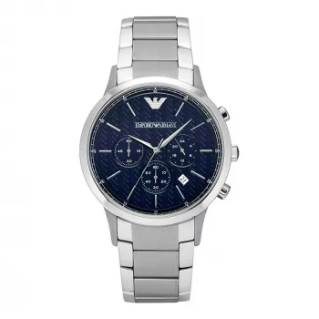 Armani AR2486 Reloj de hombre de cuarzo cronógrafo 43mm acero inoxidable esfera azul