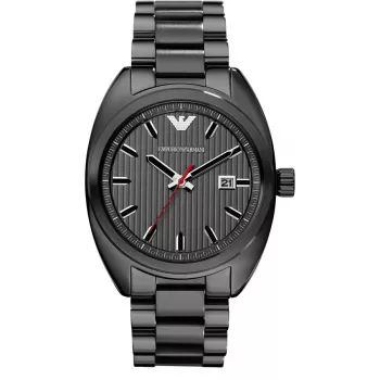 Armani AR5910 Reloj cronógrafo de cuarzo para hombre 44mm acero inoxidable negro ionizado