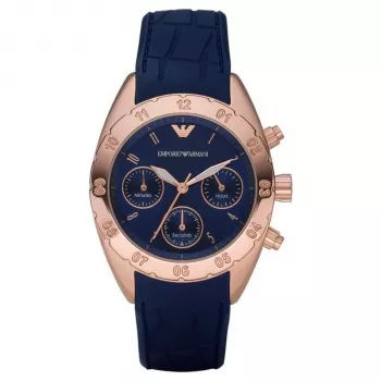 ARMANI AR5939 Reloj de mujer acero inoxidable oro rosa cronógrafo 35mm