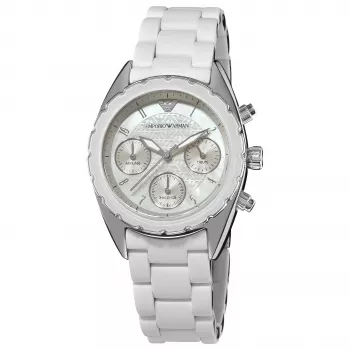 Reloj cronógrafo de mujer ARMANI AR5941 de acero inoxidable en tono oro rosa, 35 mm