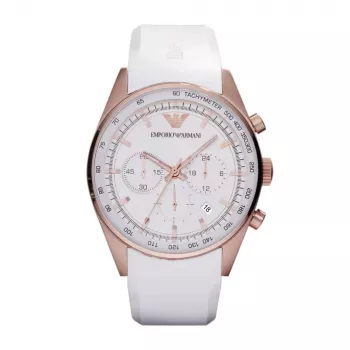 ARMANI AR5979 Reloj cronógrafo de cuarzo unisex 43mm Acero inoxidable esfera negra