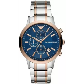 Reloj ARMANI AR80025 de hombre cronógrafo de cuarzo 43mm acero inoxidable esfera azul