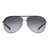 Gafas de sol unisex Armani Exchange AX2002-60992V - Montura de metal negra mate con lentes grises oscuras espejadas plata