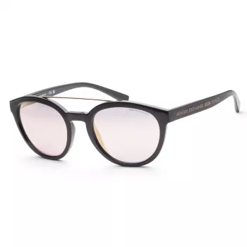 ARMANI EXCHANGE AX4118S81586X Gafas de sol unisex rectangulares negro mate gris oscuro espejo plata 54mm