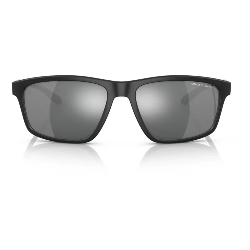 Gafas de sol de hombre ARMANI EXCHANGE AX4122S80786G, negras, rectangulares, lentes de 59 mm, 100 % protección UV400