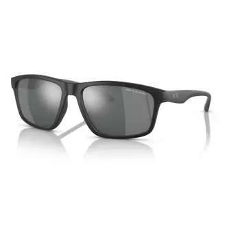 Gafas de sol de hombre ARMANI EXCHANGE AX4122S80786G, negras, rectangulares, lentes de 59 mm, 100 % protección UV400
