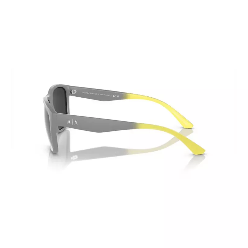 Gafas de sol Armani Exchange AX4135S81806G para hombre cuadradas negras mate gris oscuro espejo plata 59 mm