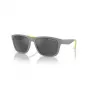 Gafas de sol Armani Exchange AX4135S81806G para hombre cuadradas negras mate gris oscuro espejo plata 59 mm