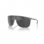 Armani Exchange AX4137SU81806 Gafas de sol hombre cuadradas - Montura negra mate, lentes gris oscuro