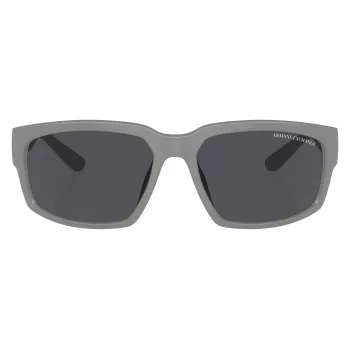 Armani Exchange AX4142SU81808 Gafas de sol hombre negro mate gris oscuro rectangular
