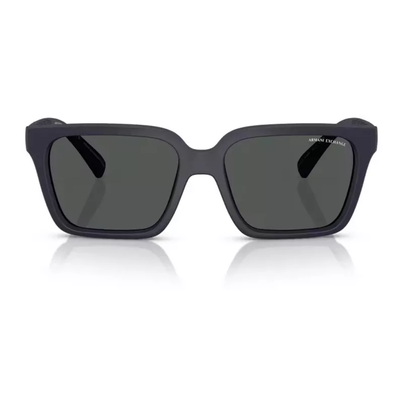 Gafas de sol Armani Exchange AX4147S 610587 para hombre - Montura negra mate, lentes gris oscuro, 56 mm