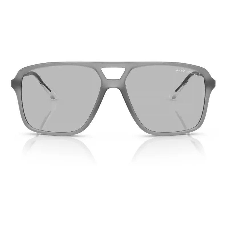 Gafas de sol de hombre Armani Exchange AX4150SU83638 cuadradas negro mate gris 59 mm