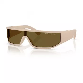Armani Exchange AX4153SU83617 Gafas de sol unisex - Montura negra, lentes grises, shield/mask, ancho de lente 140 mm