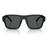 Armani Exchange AX4154SU83737 Gafas de sol rectangulares para hombre - montura de propionato negra, lentes de policarbonato grises, protección UV400